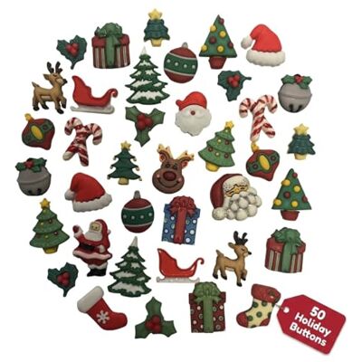 Buttons Galore Kerst Super Value Pack Knopen Knoppen, Rood 50 Pack Buttons Galore Kerst Super Value Pack Knopen Knoppen, Rood 50 Pack