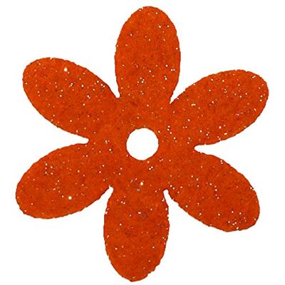 Petra's Bastel News Petra's Knutsel-News 100 x bloem 30 mm met gat in het midden, glittervilt, eenzijdig glitter, fliz, oranje, 18 x 12 x 5 cm Petra's Bastel News Petra's Knutsel-News 100 x bloem 30 mm met gat in het midden, glittervilt, eenzijdig glitter, fliz, oranje, 18 x 12 x 5 cm