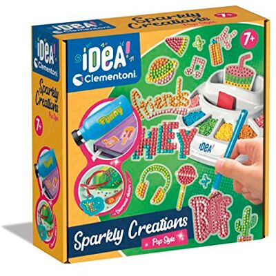 Clementoni 3D edelstenen Idea-Sparkly Creations-Pop Style Painting, Diamond Art, kunstset, laboratoriumedelstenen, creatief spel kinderen 7 jaar, kleur meertalig, 18775 Clementoni 3D edelstenen Idea-Sparkly Creations-Pop Style Painting, Diamond Art, kunstset, laboratoriumedelstenen, creatief spel kinderen 7 jaar, kleur meertalig, 18775