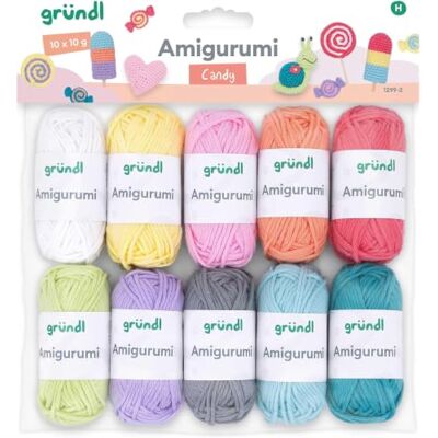 Gründl Amigurumi Set II Wol, Katoen, Kleurrijk, 19,5 X 18 X 2,6 Cm Dunne wol voor het haken van kleine figuren haakgaren 100% katoen 10 minibollen 10 g / 23 m naalddikte 3 4 Gründl Amigurumi Set II Wol, Katoen, Kleurrijk, 19,5 X 18 X 2,6 Cm Dunne wol voor het haken van kleine figuren haakgaren 100% katoen 10 minibollen 10 g / 23 m naalddikte 3 4