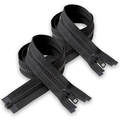 IPEA Ritssluiting zwart 80 cm lang zwart 2 stuks ketting maat #5 deelbare ritssluitingen voor naaiwerk jassen ritssluiting breedte 30 mm kleur zwart IPEA Ritssluiting zwart 80 cm lang zwart 2 stuks ketting maat #5 deelbare ritssluitingen voor naaiwerk jassen ritssluiting breedte 30 mm kleur zwart