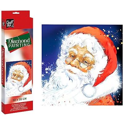 Grafix Diamantschilderij Kerstman 30 x 30 cm Grafix Diamantschilderij Kerstman 30 x 30 cm