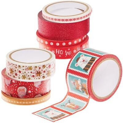 Baker Ross FN353 Kerst washi tape pak van 8, kerst knutselspullen Baker Ross FN353 Kerst washi tape pak van 8, kerst knutselspullen