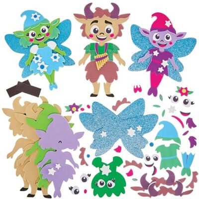 Baker Ross FN084 Faun en Pixie Mix & Match Magneetpakketten Set van 8, Mythische Decoratie Knutselsets voor Kinderen Baker Ross FN084 Faun en Pixie Mix & Match Magneetpakketten Set van 8, Mythische Decoratie Knutselsets voor Kinderen