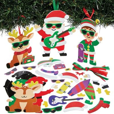 Baker Ross FN628 Coole kerstmix & match decoratiesets – set van 8, trendy feestelijke knutselsets voor kinderen om stijlvolle kerstdecoraties te maken Baker Ross FN628 Coole kerstmix & match decoratiesets – set van 8, trendy feestelijke knutselsets voor kinderen om stijlvolle kerstdecoraties te maken