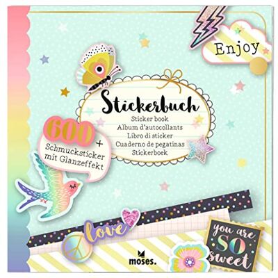 moses . 26259 Flowers & Friends Stickerboek, meer dan 600 stickers op 30 pagina's in praktisch boekje, sieradenstickers, iccons, symbolen en tekens, kleurrijk met glanseffect moses . 26259 Flowers & Friends Stickerboek, meer dan 600 stickers op 30 pagina's in praktisch boekje, sieradenstickers, iccons, symbolen en tekens, kleurrijk met glanseffect