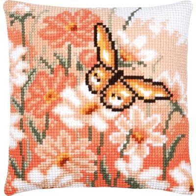 Vervaco Borduurpakket Kussen Kruissteek VLINDER EN BLOEMEN Voorbedrukt Handwerkpakket voor Sierkussen 40 x 40 cm Zelf Maken Knutselen voor Volwassenen Woondecoratie DIY Cross Stitch Kit Vervaco Borduurpakket Kussen Kruissteek VLINDER EN BLOEMEN Voorbedrukt Handwerkpakket voor Sierkussen 40 x 40 cm Zelf Maken Knutselen voor Volwassenen Woondecoratie DIY Cross Stitch Kit