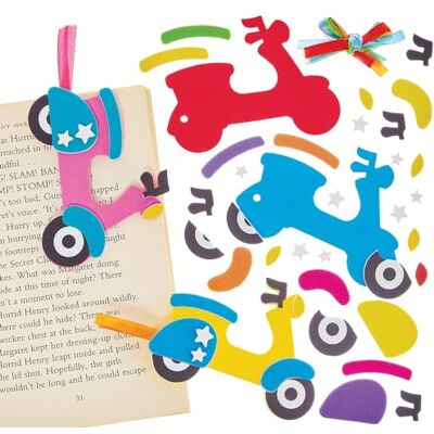 Baker Ross FN077 Bromfiets Mix & Match Bladwijzer Sets Set van 8, Wereld Boeken Dag Sets, Bladwijzers maken voor kinderen Baker Ross FN077 Bromfiets Mix & Match Bladwijzer Sets Set van 8, Wereld Boeken Dag Sets, Bladwijzers maken voor kinderen