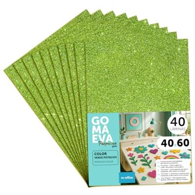 m-office Schuimrubberen platen met glitter, 40 x 60 cm, kleurrijke EVA-schuim knutselplaten voor kinderen, doe-het-zelf, school, decoratie en kunstprojecten, ideaal als knutselpapier, schuimrubber met m-office Schuimrubberen platen met glitter, 40 x 60 cm, kleurrijke EVA-schuim knutselplaten voor kinderen, doe-het-zelf, school, decoratie en kunstprojecten, ideaal als knutselpapier, schuimrubber met