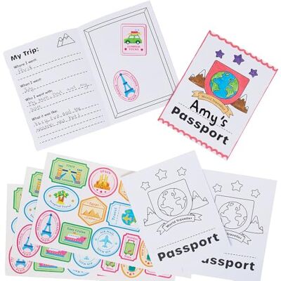Baker Ross VC157 Ontwerp je eigen paspoorten Set van 4, knutselboeken voor kinderreispaspoorten Baker Ross VC157 Ontwerp je eigen paspoorten Set van 4, knutselboeken voor kinderreispaspoorten
