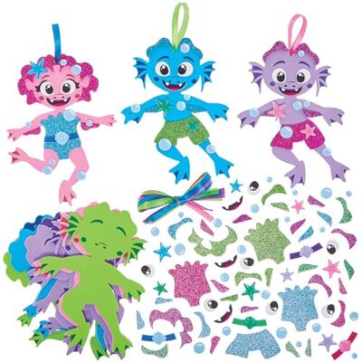 Baker Ross FN085 Zeemonsters Mix & Match Sets Set van 8, Decoratie Knutselsets voor Kinderen Baker Ross FN085 Zeemonsters Mix & Match Sets Set van 8, Decoratie Knutselsets voor Kinderen