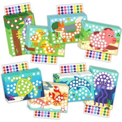 Cléopâtre CLEOPATRE – atelier stickers op dieren – 24 planken om te versieren en 2304 ronde stickers – creatieve vrije tijd voor kinderen vanaf 3 jaar Cléopâtre CLEOPATRE – atelier stickers op dieren – 24 planken om te versieren en 2304 ronde stickers – creatieve vrije tijd voor kinderen vanaf 3 jaar