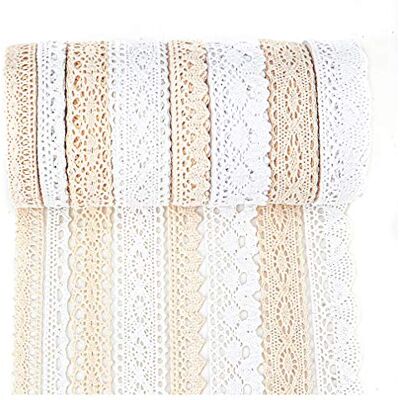 IDONGCAI Lint Katoen Kant Trim Guipure Geschenkverpakking Kant Lint Vintage DIY Naaien Craft Mix 40 Yards (5 Yard Elk) IDONGCAI Lint Katoen Kant Trim Guipure Geschenkverpakking Kant Lint Vintage DIY Naaien Craft Mix 40 Yards (5 Yard Elk)