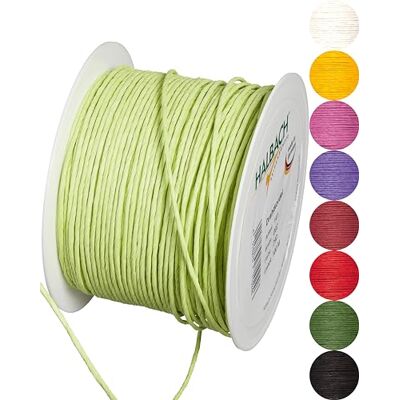 Halbach Seidenbänder Papierdraad van gerecycled papier met draad, breedte 2 mm, lengte 100 m, papieren koord om te knutselen en voor de bloemisterij, knutseldraad voor creatieve ideeën, kleur: Halbach Seidenbänder Papierdraad van gerecycled papier met draad, breedte 2 mm, lengte 100 m, papieren koord om te knutselen en voor de bloemisterij, knutseldraad voor creatieve ideeën, kleur: