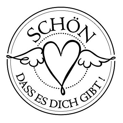 Rayher 28887000 stempel Schön,dass es Dich gibt, 3cm ø Rayher 28887000 stempel Schön,dass es Dich gibt, 3cm ø