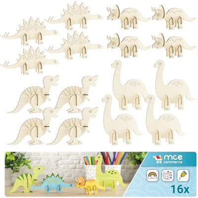 MCE-Commerce Dinosaurus knutselset voor kinderen, verjaardag, 16 stuks MCE-Commerce Dinosaurus knutselset voor kinderen, verjaardag, 16 stuks
