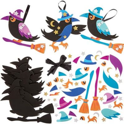 Baker Ross FN285 Spookachtige kraaien Mix en Match Decoratiesets Set van 8, Halloween knutselen voor kinderen, Halloween Decoraties Baker Ross FN285 Spookachtige kraaien Mix en Match Decoratiesets Set van 8, Halloween knutselen voor kinderen, Halloween Decoraties