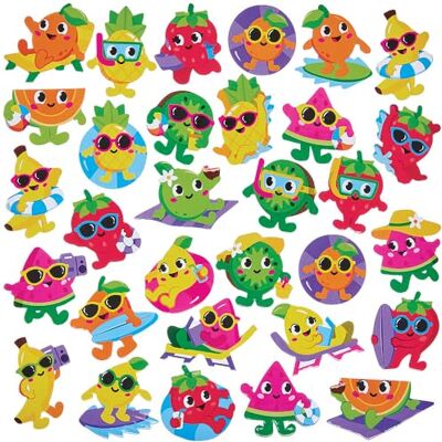 Baker Ross FN422 Zomer Fruit Foam Stickers Set van 150, Stickers voor kinderen Arts en Crafts Baker Ross FN422 Zomer Fruit Foam Stickers Set van 150, Stickers voor kinderen Arts en Crafts