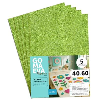 m-office Schuimrubberen platen met glitter, 40 x 60 cm, kleurrijke EVA-schuim knutselplaten voor kinderen, doe-het-zelf, school, decoratie en kunstprojecten, ideaal als knutselpapier, schuimrubber met m-office Schuimrubberen platen met glitter, 40 x 60 cm, kleurrijke EVA-schuim knutselplaten voor kinderen, doe-het-zelf, school, decoratie en kunstprojecten, ideaal als knutselpapier, schuimrubber met