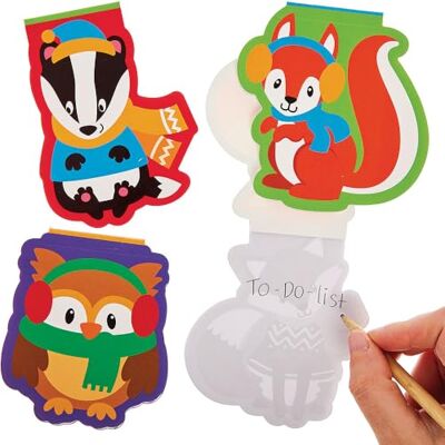 Baker Ross FN666 Winter Woodland Animals Notitieblokken – Set van 8, kerstbriefpapier, feestzakjesvullers Baker Ross FN666 Winter Woodland Animals Notitieblokken – Set van 8, kerstbriefpapier, feestzakjesvullers