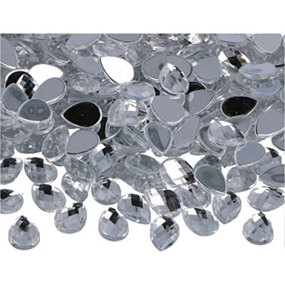 INNSPIRO Decoratieve edelstenen van acryl, transparant, 10 x 14 mm. INNSPIRO Decoratieve edelstenen van acryl, transparant, 10 x 14 mm.