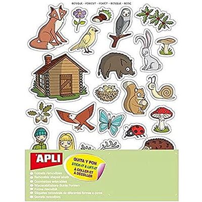 APLI Kids 11444 El Bosque Thema Gomets 12 bladen APLI Kids 11444 El Bosque Thema Gomets 12 bladen