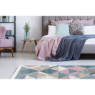 Bakero Arya Blau Vloerkleed - Geometrisch Katoen Rechthoekig 300x80 cm Bakero Arya Blau Vloerkleed - Geometrisch Katoen Rechthoekig 300x80 cm