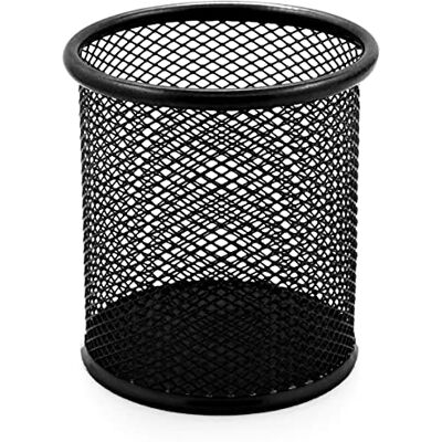 Waytex 931102 pennenkoker voor kantoor, metaal, net, pennenhouder, rond, zwart Waytex 931102 pennenkoker voor kantoor, metaal, net, pennenhouder, rond, zwart