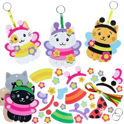 Baker Ross VC164 Cat Bugs sleutelhanger- en tasbedel-kits set van 6, Cat Bugs-bedels van schuimrubber Baker Ross VC164 Cat Bugs sleutelhanger- en tasbedel-kits set van 6, Cat Bugs-bedels van schuimrubber