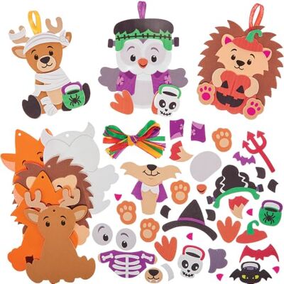Baker Ross FN286 Halloween Decoratiesets Bosdieren Pak van 8, Halloween knutselen voor kinderen, Halloween Decoraties Baker Ross FN286 Halloween Decoratiesets Bosdieren Pak van 8, Halloween knutselen voor kinderen, Halloween Decoraties