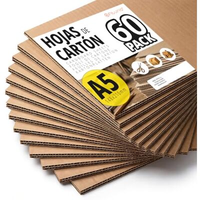 OFITURIA Hard karton, karton voor creatieve hobby's en architectuurprojecten, verpakking en bescherming van verzending, dikte 1-2 mm, A5-formaat (148 x 210 mm), 60 stuks OFITURIA Hard karton, karton voor creatieve hobby's en architectuurprojecten, verpakking en bescherming van verzending, dikte 1-2 mm, A5-formaat (148 x 210 mm), 60 stuks