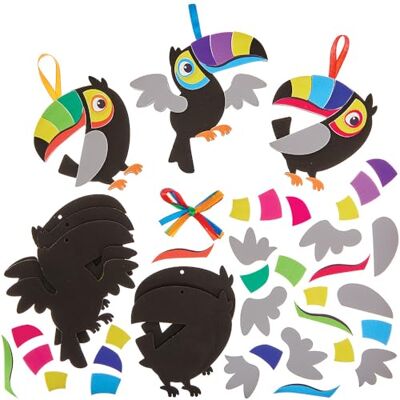 Baker Ross FN172 Toucan Mix & Match Decoratie Kits Pak van 8, Decoratie Knutsel Kits voor Kinderen Baker Ross FN172 Toucan Mix & Match Decoratie Kits Pak van 8, Decoratie Knutsel Kits voor Kinderen