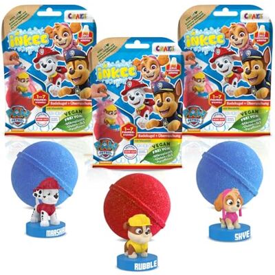 INKEE Surprise Paw Patrol 3er pack Badebomben Kinder mit Überraschung, Kinder Badekugeln mit Stempel Figuren INKEE Surprise Paw Patrol 3er pack Badebomben Kinder mit Überraschung, Kinder Badekugeln mit Stempel Figuren