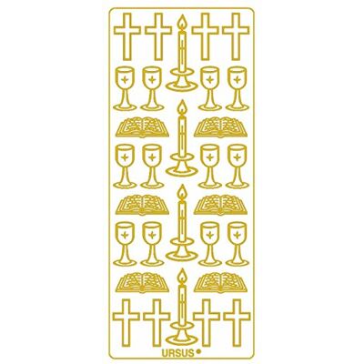 Ursus 59300097 creatieve stickers, kerstsymbolen, goud, 5 vellen, zelfklevend, ideaal voor het maken van kaarten en het decoreren van geschenken, stickervel ca. 10 x 23 cm Ursus 59300097 creatieve stickers, kerstsymbolen, goud, 5 vellen, zelfklevend, ideaal voor het maken van kaarten en het decoreren van geschenken, stickervel ca. 10 x 23 cm
