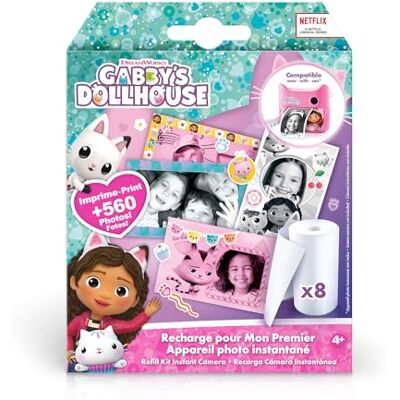 Canal Toys Navulverpakking voor mijn eerste instantcamera Gabby en het magische huis, 8 rollen papier, 2 stickervellen en 10 zelfklevende frames-GAB 006, ys/m Canal Toys Navulverpakking voor mijn eerste instantcamera Gabby en het magische huis, 8 rollen papier, 2 stickervellen en 10 zelfklevende frames-GAB 006, ys/m