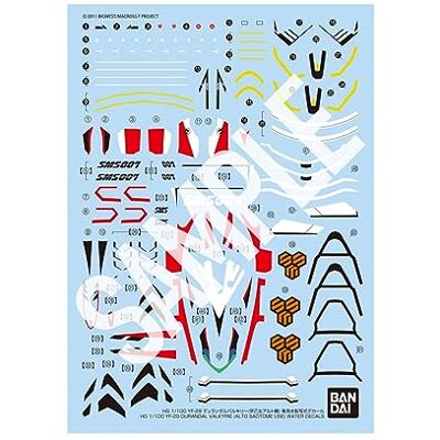 BANDAI SPIRITS HG Macross F YF-29 Durandal Valkyrie (Saotome Alto Machine) Water Transfer Sticker BANDAI SPIRITS HG Macross F YF-29 Durandal Valkyrie (Saotome Alto Machine) Water Transfer Sticker