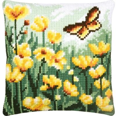 Vervaco Borduurpakket Kussen Kruissteek VLINDER EN BLOEMEN Voorbedrukt Handwerkpakket voor Sierkussen 40 x 40 cm Zelf Maken Knutselen voor Volwassenen Woondecoratie DIY Cross Stitch Kit Vervaco Borduurpakket Kussen Kruissteek VLINDER EN BLOEMEN Voorbedrukt Handwerkpakket voor Sierkussen 40 x 40 cm Zelf Maken Knutselen voor Volwassenen Woondecoratie DIY Cross Stitch Kit