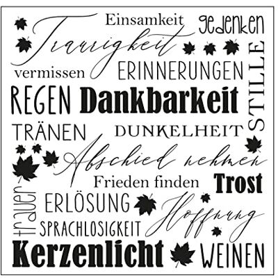 Creative Mondtype, stempel, reliëfsjabloon, Duitse tekst "Trost Creative Mondtype, stempel, reliëfsjabloon, Duitse tekst "Trost