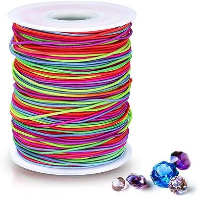 Alyvisun 1mm x 100m Elastische Kraaldraad, Duurzaam Elastisch Sieradendraad Geschikt voor DIY Sieraden Maken, Armbanden, Kettingen, Ambachten, Decoraties (Kleurrijk) Alyvisun 1mm x 100m Elastische Kraaldraad, Duurzaam Elastisch Sieradendraad Geschikt voor DIY Sieraden Maken, Armbanden, Kettingen, Ambachten, Decoraties (Kleurrijk)