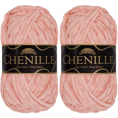 BambooMN JubileeYarn Chenille Garen Worsted Weight 100g/Streng Precious Cavern Pink Velvet Haak- en Breigaren 2 strengen BambooMN JubileeYarn Chenille Garen Worsted Weight 100g/Streng Precious Cavern Pink Velvet Haak- en Breigaren 2 strengen