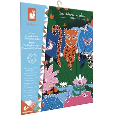 Janod Set strasssteentjes diamond painting fosforescerend de jungle – creatieve set met afbeelding + stickers om te versieren met heldere strass-steentjes – DIY-activiteit vanaf 6 jaar Janod Set strasssteentjes diamond painting fosforescerend de jungle – creatieve set met afbeelding + stickers om te versieren met heldere strass-steentjes – DIY-activiteit vanaf 6 jaar