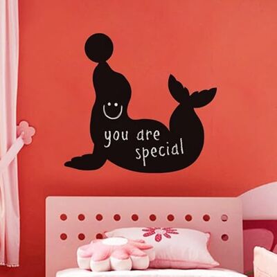 AMBIANCE STICKER Vinyl Muursticker - Zeehond Silhouet - 40x45cm - Wanddecoratie AMBIANCE STICKER Vinyl Muursticker - Zeehond Silhouet - 40x45cm - Wanddecoratie