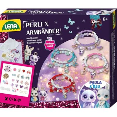LENA Krarmbanden knutselset doe-het-zelf sieradenset met kralen, elastische band, letterkralen en hanger, incl. gekleurde instructies, creatieve set meisjes cadeau vanaf 8 jaar LENA Krarmbanden knutselset doe-het-zelf sieradenset met kralen, elastische band, letterkralen en hanger, incl. gekleurde instructies, creatieve set meisjes cadeau vanaf 8 jaar