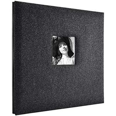 MCS Uitbreidbaar glitter-scrapbookalbum, met 10 pagina’s van 30,5 x 30,5 cm, fotokader op de omslag en een totaalformaat van 34,3 x 31,8 cm, black diamond MCS Uitbreidbaar glitter-scrapbookalbum, met 10 pagina’s van 30,5 x 30,5 cm, fotokader op de omslag en een totaalformaat van 34,3 x 31,8 cm, black diamond