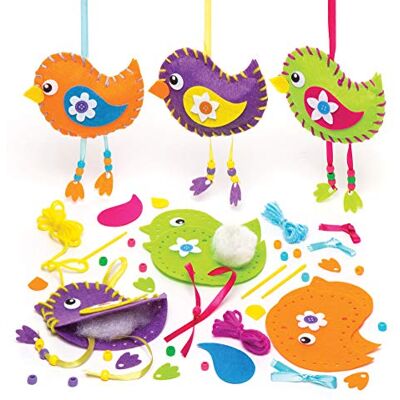 Baker Ross lente thema vogel decoratie naaien Kits (Pak van 3) voor kinderen te maken en te versieren Baker Ross lente thema vogel decoratie naaien Kits (Pak van 3) voor kinderen te maken en te versieren