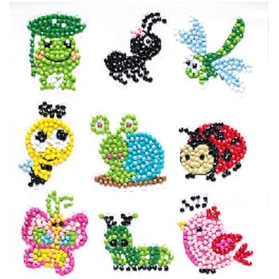 Pracht Creatives Hobby Diamond Painting Stickerset, motief dieren, knutselset voor het maken van stickers met glittersteentjes, voor kinderen vanaf 5 jaar Pracht Creatives Hobby Diamond Painting Stickerset, motief dieren, knutselset voor het maken van stickers met glittersteentjes, voor kinderen vanaf 5 jaar