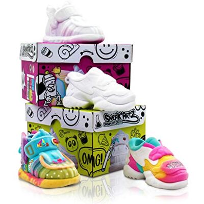 Splashtoys SNEAK'ARTZ SHOEBOX anijs en violet, creatieve vrije tijd, design en personaliseer je sneakers vanaf 5 jaar, 32235 Splashtoys SNEAK'ARTZ SHOEBOX anijs en violet, creatieve vrije tijd, design en personaliseer je sneakers vanaf 5 jaar, 32235