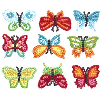 Pracht Creatives Hobby Diamond Painting Stickerset, motief vlinder, knutselset voor het maken van stickers met glittersteentjes, voor kinderen vanaf 5 jaar Pracht Creatives Hobby Diamond Painting Stickerset, motief vlinder, knutselset voor het maken van stickers met glittersteentjes, voor kinderen vanaf 5 jaar