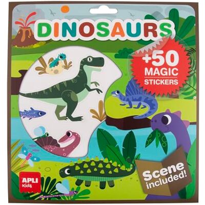 APLI Kids 19374 Set met verwijderbare stickers met podium voor kinderen vanaf 3 jaar, thema dinosaurus APLI Kids 19374 Set met verwijderbare stickers met podium voor kinderen vanaf 3 jaar, thema dinosaurus