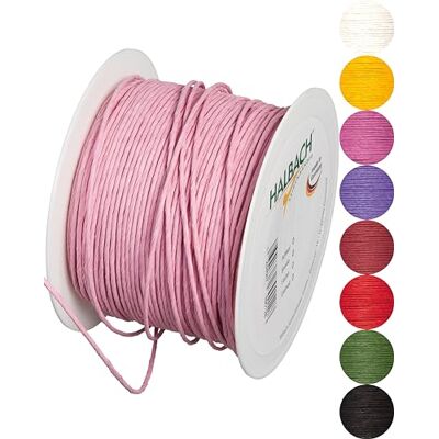Halbach Seidenbänder Papierdraad van gerecycled papier met draad breedte 2 mm lengte 100 m papierkoord voor knutselen en voor bloemisterij knutseldraad voor creatieve ideeën kleur: lichtroze Halbach Seidenbänder Papierdraad van gerecycled papier met draad breedte 2 mm lengte 100 m papierkoord voor knutselen en voor bloemisterij knutseldraad voor creatieve ideeën kleur: lichtroze